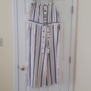 New with Tags Strapless Striped Jumpsuit